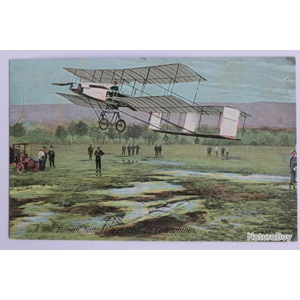 CPA Henri Farman battant le record de l'a�roplane Aviation