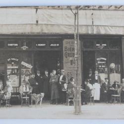 CPA Carte Photo Paris Comptoir P. Benoit Brasserie Bières Gruber