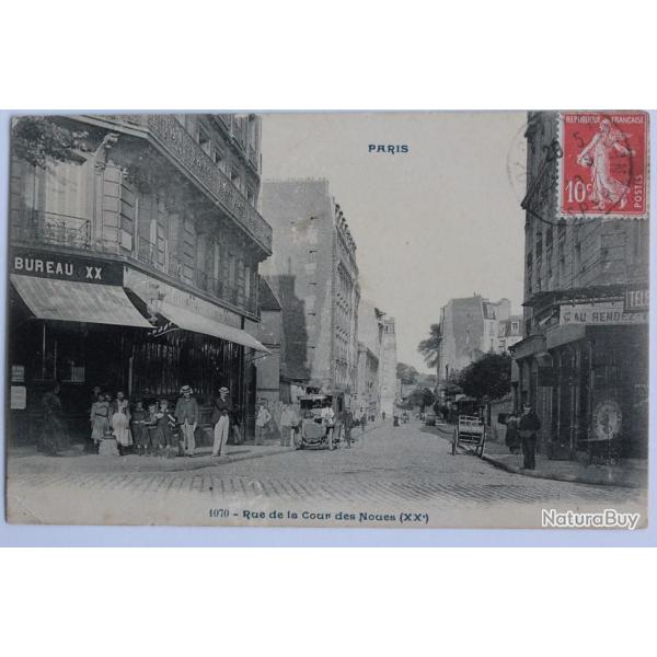 CPA Paris Rue de la Cour des Noues XXe Bureau des Postes T�l�graphe