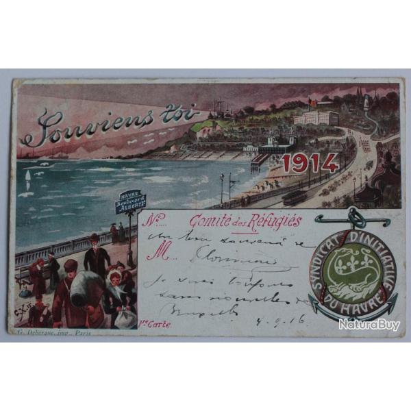 CPA Comit� des R�fugi�s Syndicat d'initiative du Havre 1914