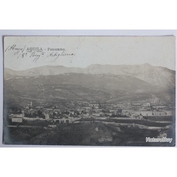 CPA Carte photo Italie Aquila Panorama