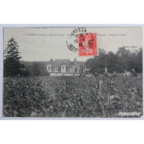 CPA Indre-et-Loire Vouvray Vendanges Ch�teau Bargains Grand Cru Vin