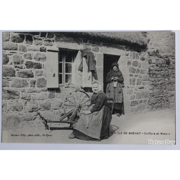 CPA C�tes-d'Armor Ile de Br�hat Coiffure et Moeurs