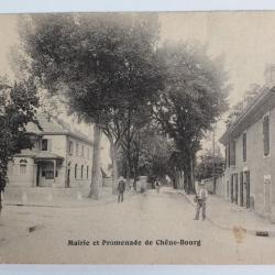 CPA Suisse Mairie et Promenade de Chêne-Bourg