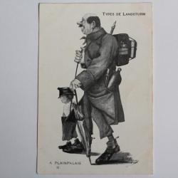 CPA Types de Landsturm A Plainpalais Suisse