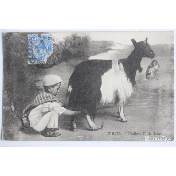 CPA Malte Maltese milk seller