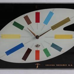 Horloge murale publicitaire VET verre Palette de peintre