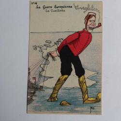CPA satirique Guillaume La guerre europ&eacute;enne La cueillette Miniouvis