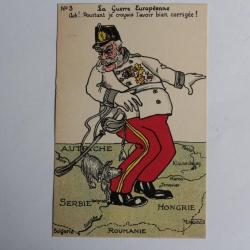 CPA satirique Guillaume La guerre europ&eacute;enne Miniouvis