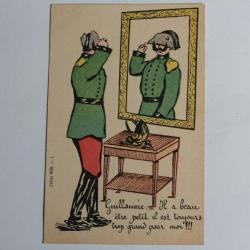 CPA satirique Guillaume II Il a beau être petit il est trop grand