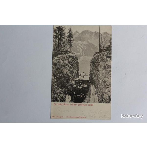 CPA Suisse Die besten Gr�sse von der Br�nigbahn sendet Train