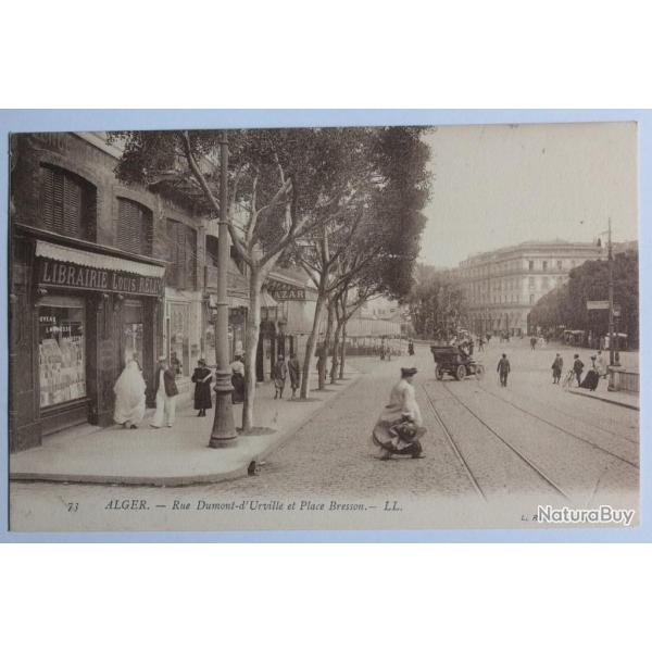 CPA Alg�rie Alger Rue Dumont-d'Urville et Place Bresson