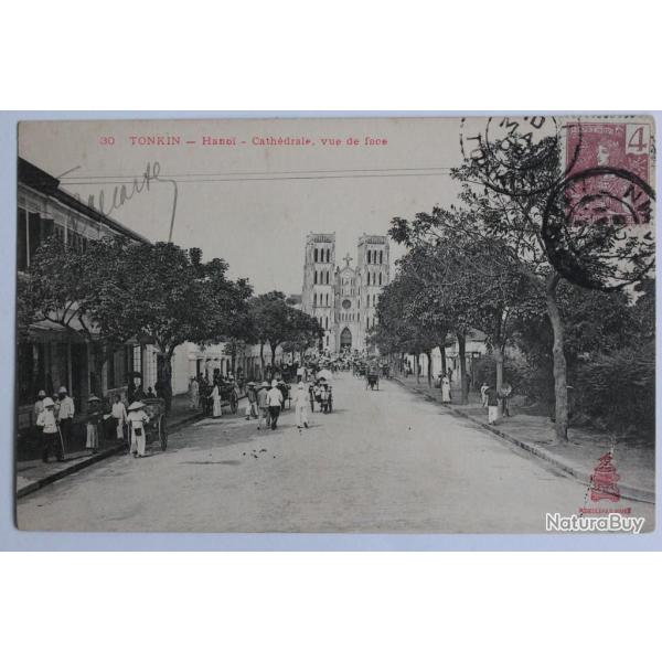 CPA Tonkin Hano� Cath�drale vue de face