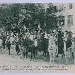 CPA Sénégal Saint-Louis Chefs indigènes Place du Gouvernement