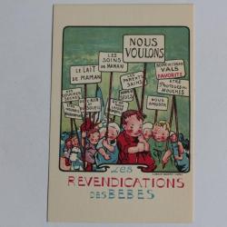 CPA publicitaire Eau de Vals Revendications des bébés