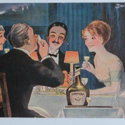 CPA publicitaire Liqueur Carmosa illustrateur Droit