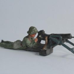 Jouet ELASTOLIN Soldat mitrailleur couché