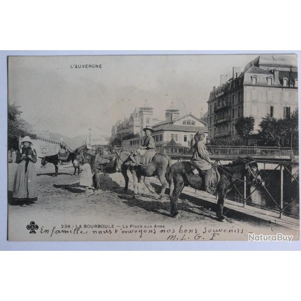 CPA Puy-de-D�me Auvergne La Bourboule La Place aux �nes