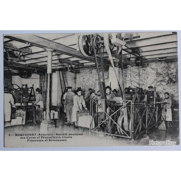 CPA Aveyron Roquefort Soci�t� anonyme des Caves Piqueuses et Brosseuses