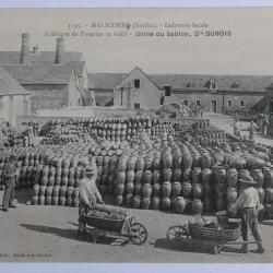 CPA Sarthe Malicorne Fabrique de Poteries et Grès Usine du Sablon