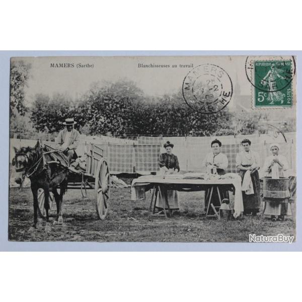 CPA Sarthe Mamers Blanchisseuses au travail