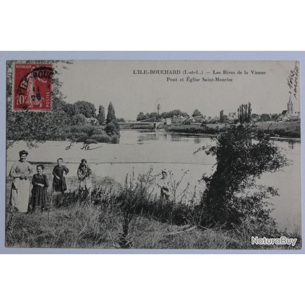 CPA Indre-et-Loire L'�le Bouchard Les rives de la Vienne
