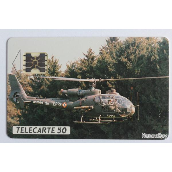 T�l�carte � puce France Priv�e H�licopt�re Arm�e de Terre 1990