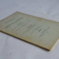 Alcalimétrie des Alcaloïdes A. Astruc 1901 Thèse Chimie