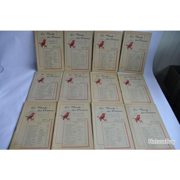 Le monde des oiseaux revue mensuel 16 �me ann�e compl�te 1960/61