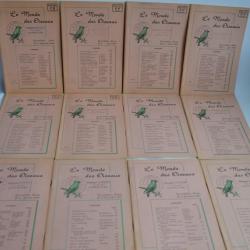 Le monde des oiseaux revue mensuel 17 ème année complète 1961/62