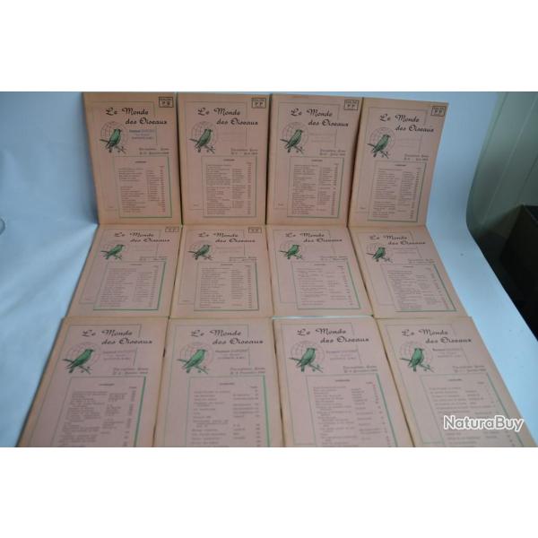 Le monde des oiseaux revue mensuel 17 �me ann�e compl�te 1961/62
