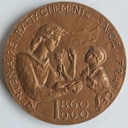 Médaille Centenaire Rattachement Savoie à la France Chambéry 1960