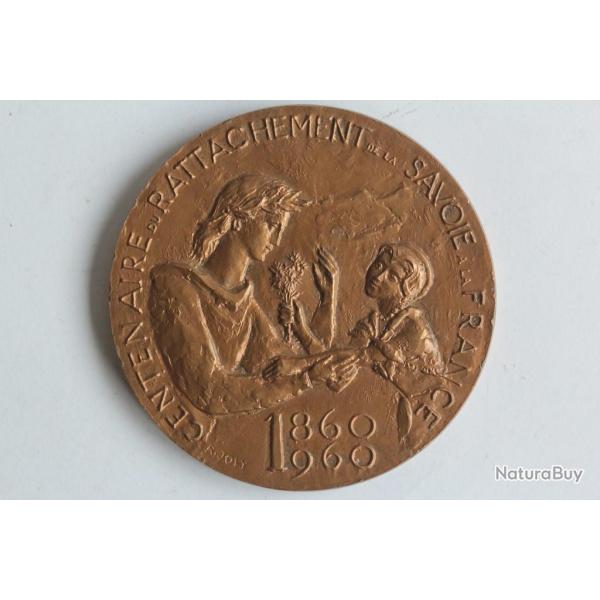 M�daille Centenaire Rattachement Savoie � la France Chamb�ry 1960