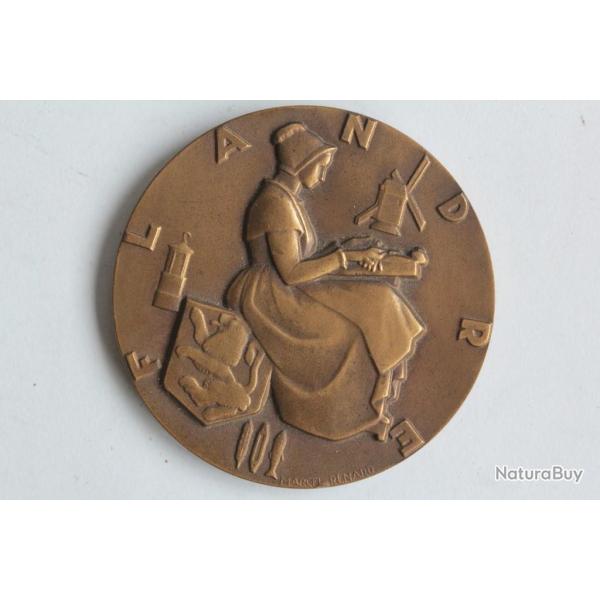 M�daille Paquebot Flandre French Line Cie Gle Transatlantique