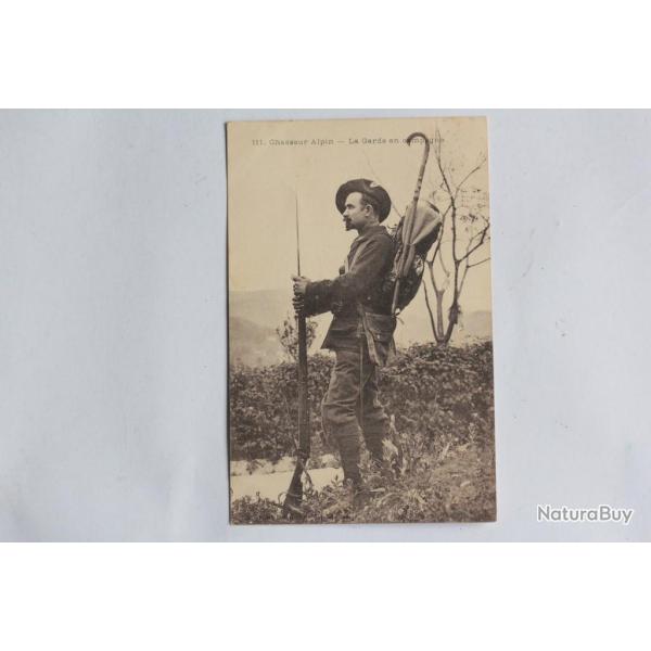 CPA Chasseur Alpin La garde en campagne Nicoud Grasse Militaria
