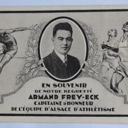 CPA Souvenir Armand Frey-eck Capitaine équipe d'Alsace d'Athlétisme