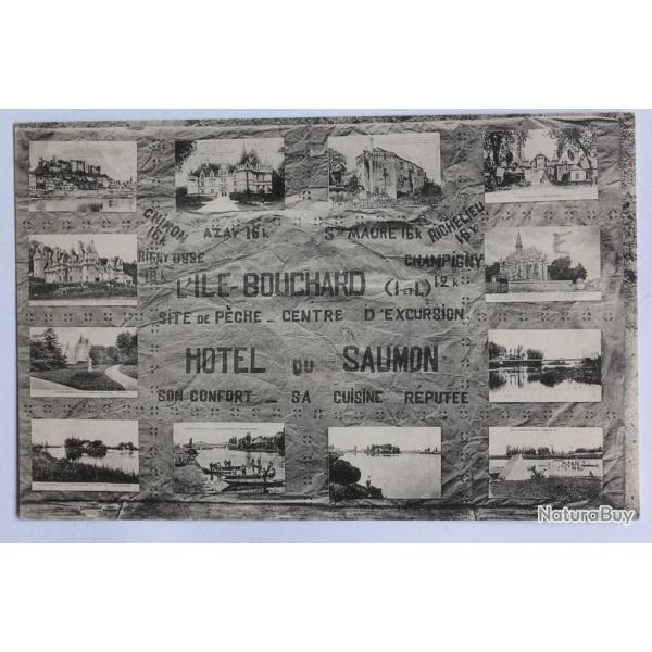 CPA Indre-et-Loire L'ile Bouchard H�tel du Saumon
