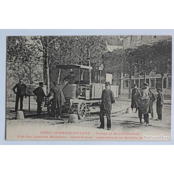 CPA Saint-Germain-en-Laye Pesage Ravitaillement Camions militaires