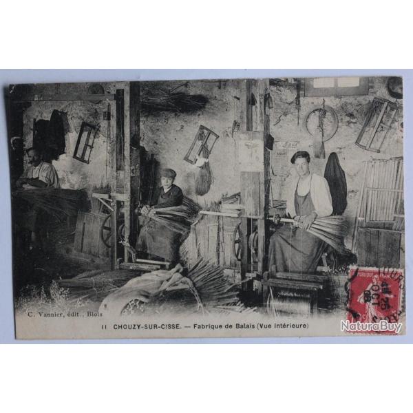 CPA Loir-et-Cher Chouzy-sur-Cisse Fabrique de balais