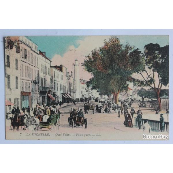CPA Charente-Maritime La Rochelle Quai Valin Attelage