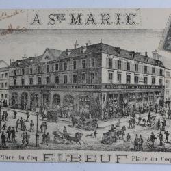 CPA Ste Marie Elbeuf Place du Coq Bessonnaud & Lenormand