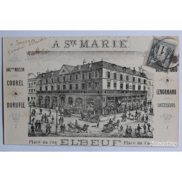 CPA Ste Marie Elbeuf Place du Coq Bessonnaud & Lenormand