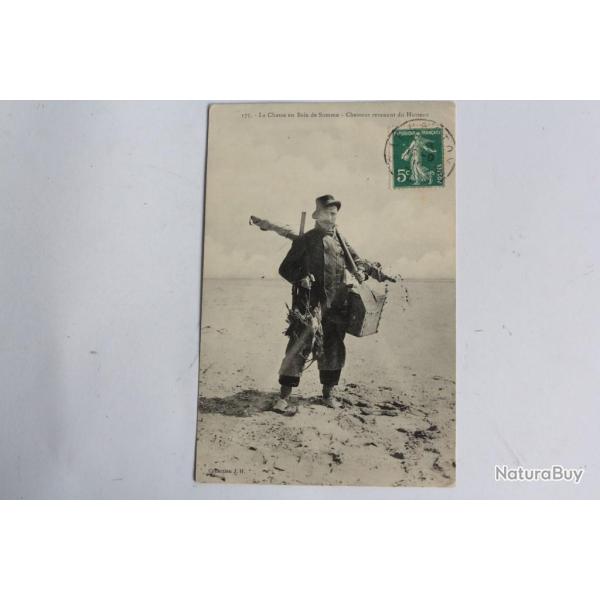 CPA La Chasse Baie de Somme Chasseur revenant du Hutteau