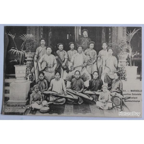CPA Marseille Exposition coloniale Musique Cochinchinoise