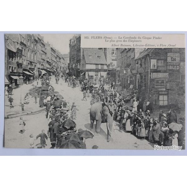 CPA Orne Flers Cavalcade du Cirque Pinder �l�phants