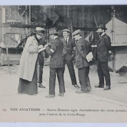 CPA Aviateur Santos-Dumont Croix-Rouge