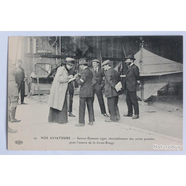 CPA Aviateur Santos-Dumont Croix-Rouge