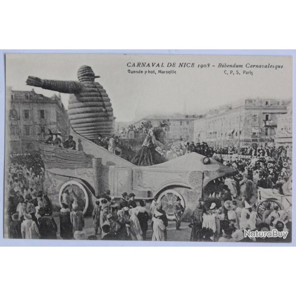 CPA Alpes-Maritimes automobile Carnaval de Nice Bibendum Michelin