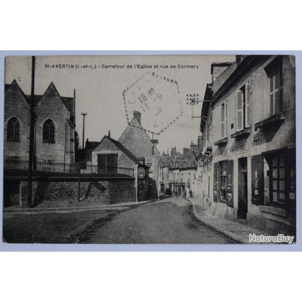 CPA Indre-et-Loire St-Avertin Carrefour de l'�glise et rue de Cormery