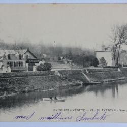 CPA Indre-et-Loire Saint-Avertin Vue prise du pont Restaurant Fouqueux